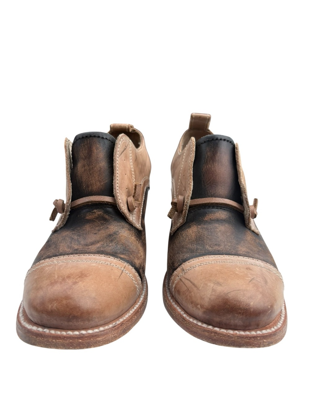 Freebird Catalina Leather Oxford Heels 8 Distressed Lace Up Shoes Bootie Boot - Picture 3 of 11